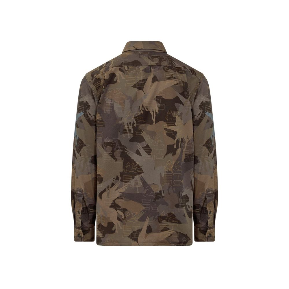 Etro Camouflage-Baumwollhemd