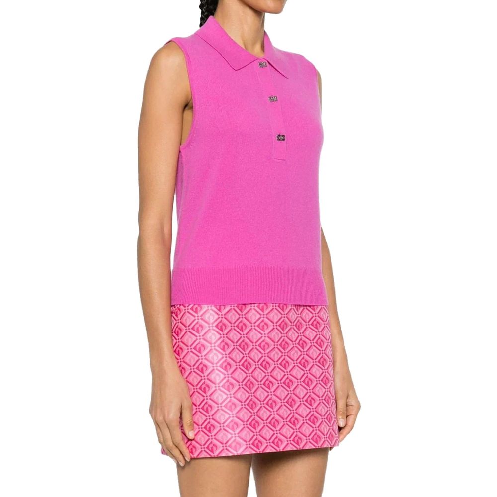 Ganni Poloshirt aus Wolle und Kaschmir