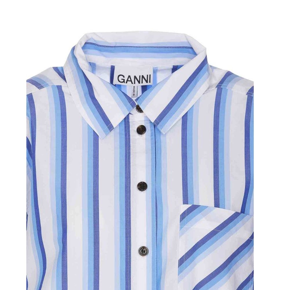 Ganni – Gestreiftes Baumwollhemd
