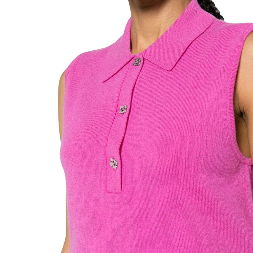 Ganni Poloshirt aus Wolle und Kaschmir