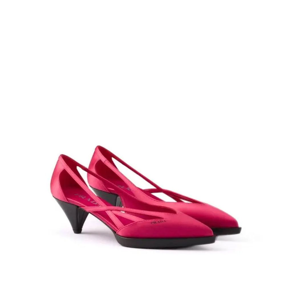 Prada 55 mm Satin-Pumps mit Cut-Outs