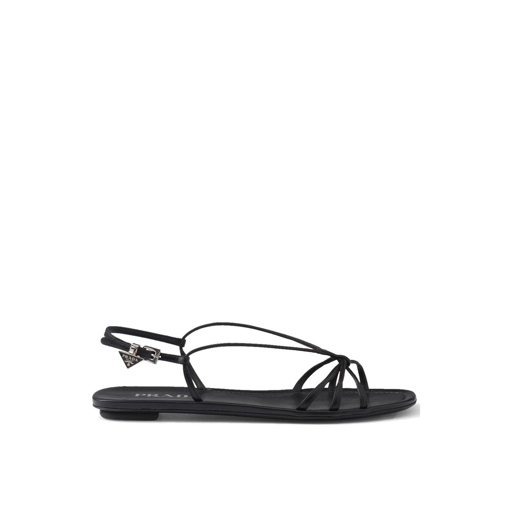 Prada Flache Ledersandalen