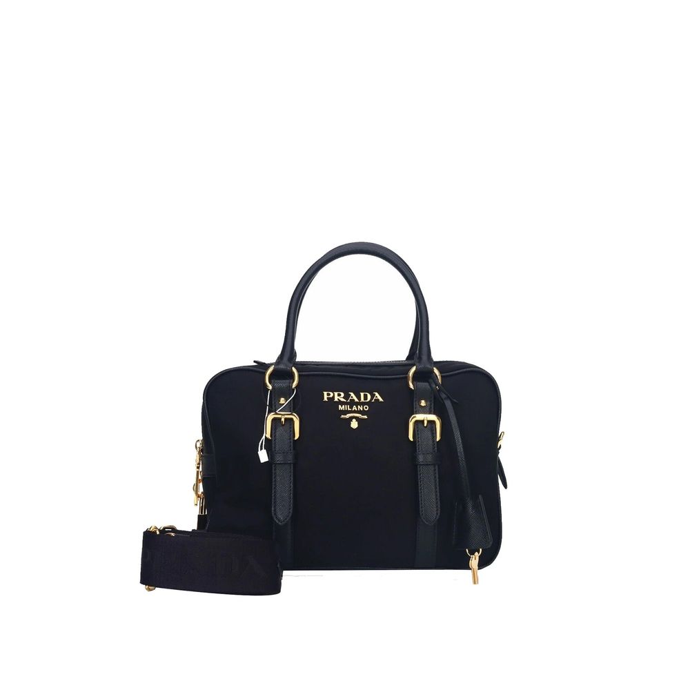 Prada Logo Nylon Top Handtasche