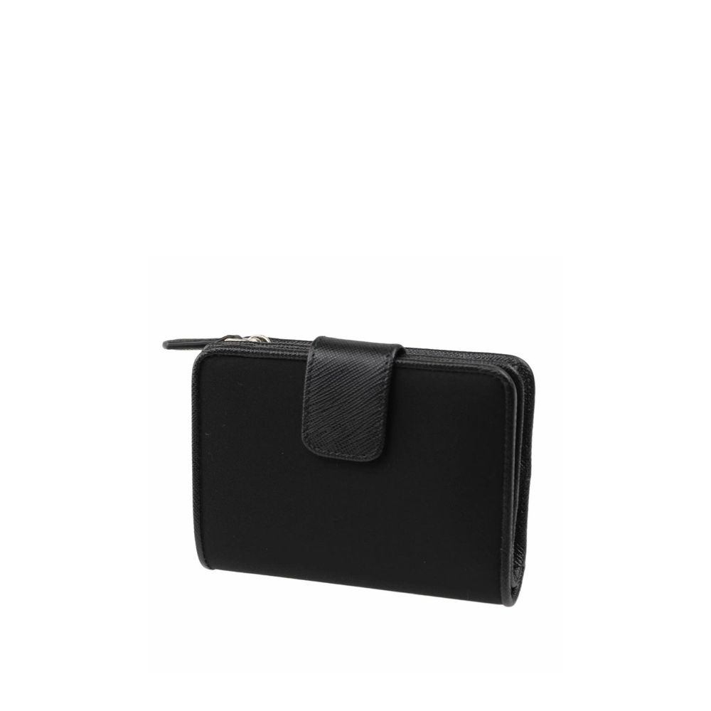 Prada Französische Brieftasche aus Nylon und Leder