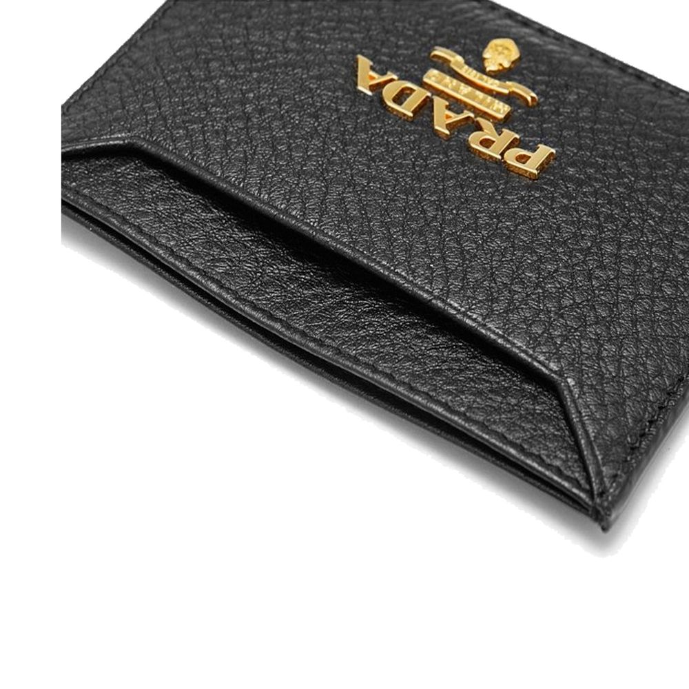 Prada-Kartenetui aus Leder mit Logo