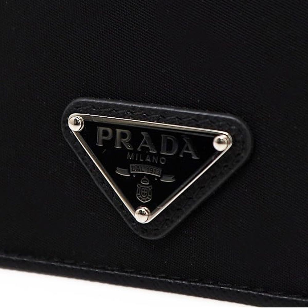 Prada Kartenetui aus Nylon und Leder