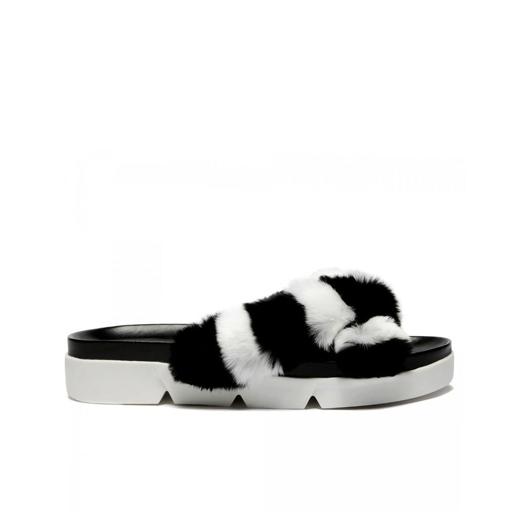 Stuart Weitzman Pelzpantoffeln