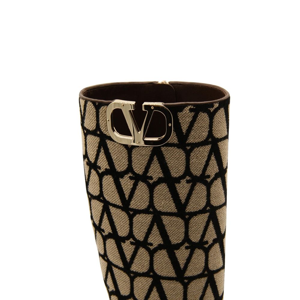 Valentino Garavani Canvas-Stiefel mit Logo