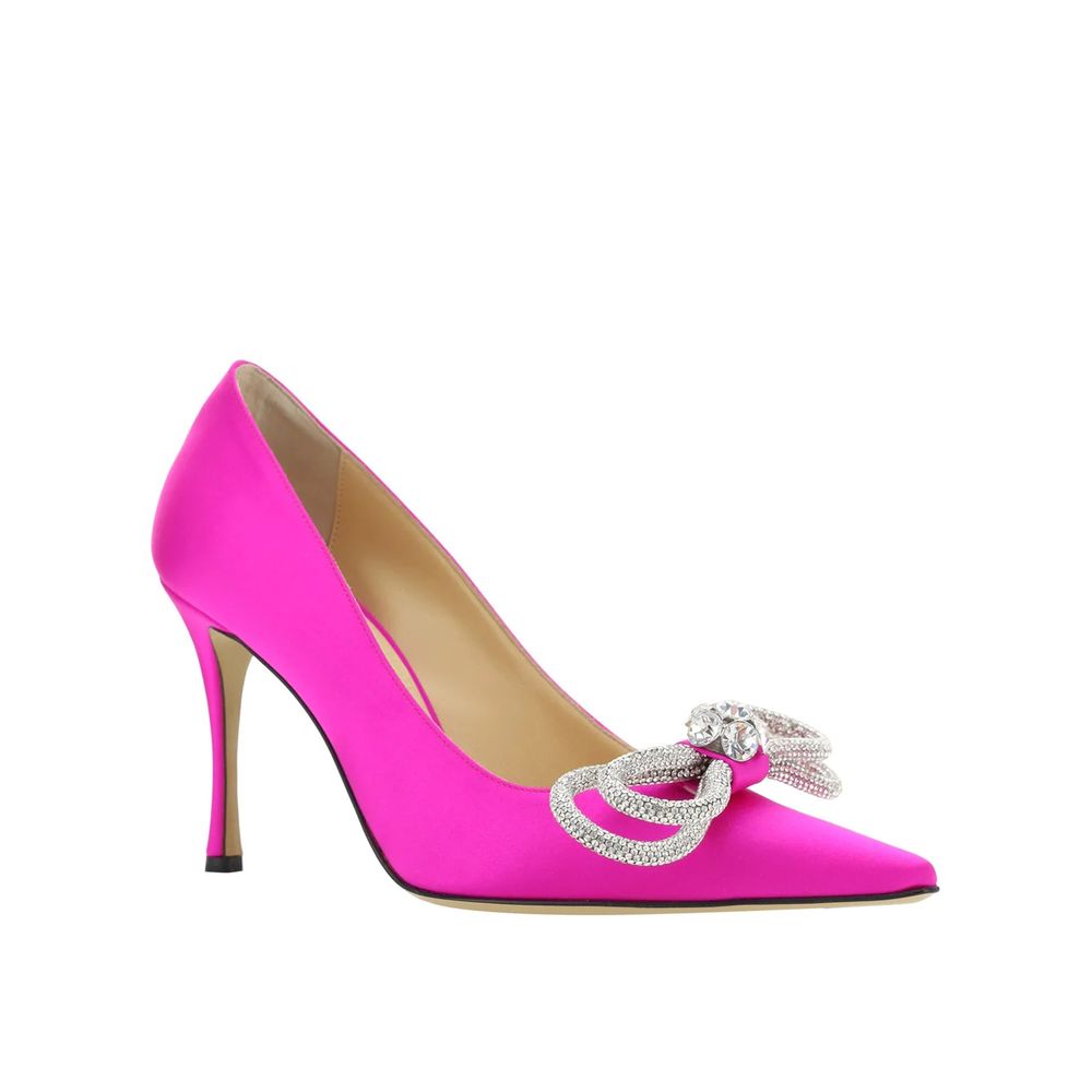 MACH &amp; MACH Satin-Pumps mit Doppelschleife