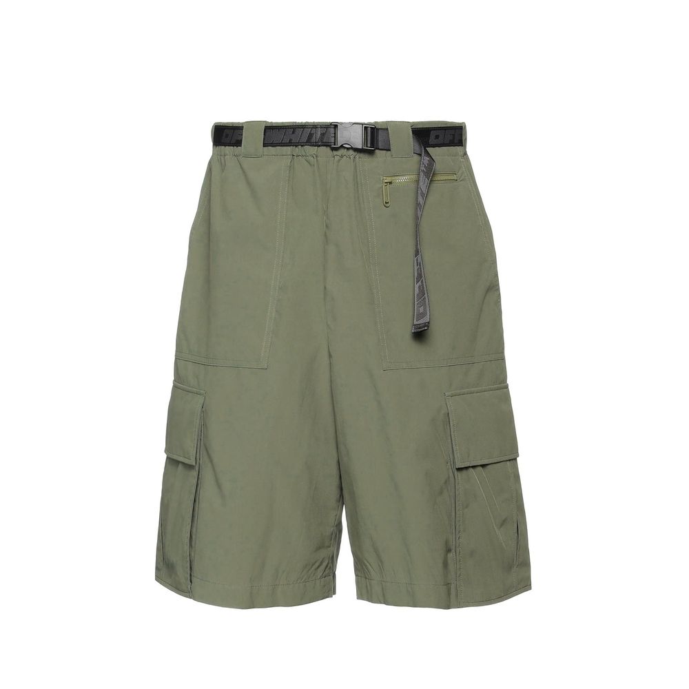 Cremefarbene Bermudashorts