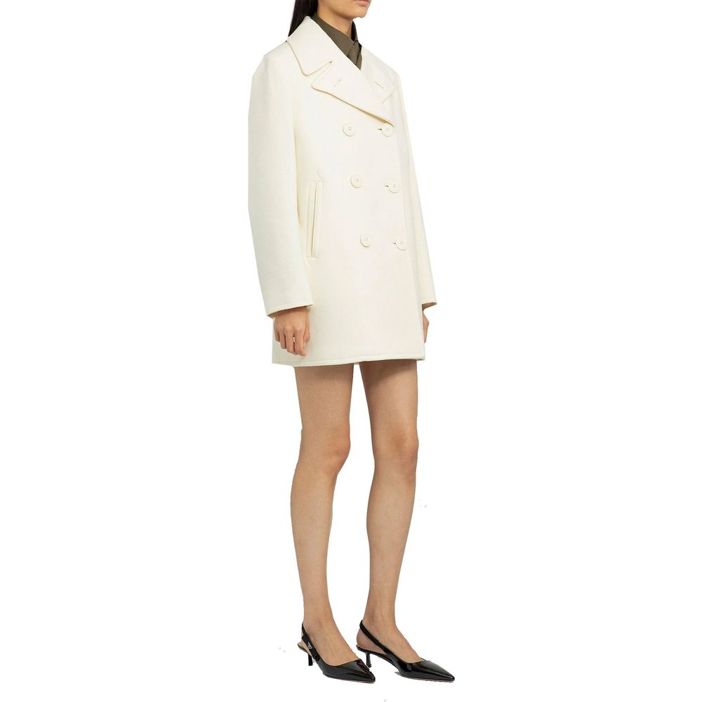 Prada Zweireihiger Wollmantel