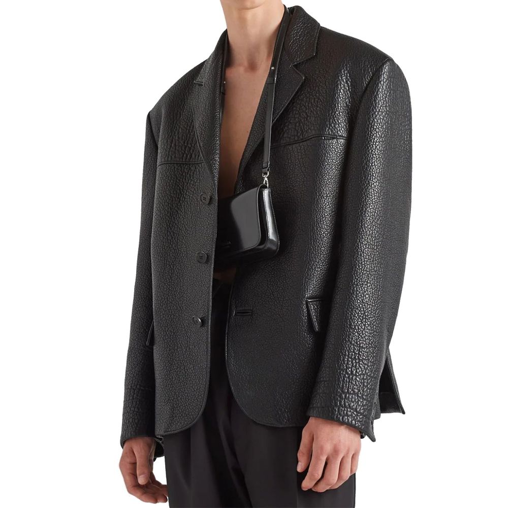 Prada Einreihige Lederjacke