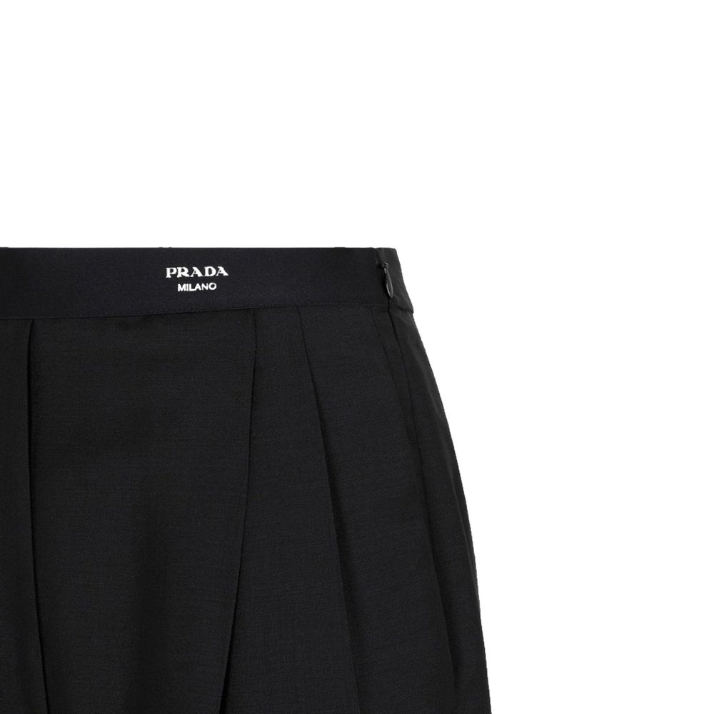 Prada Klassische Wollhose mit Logo