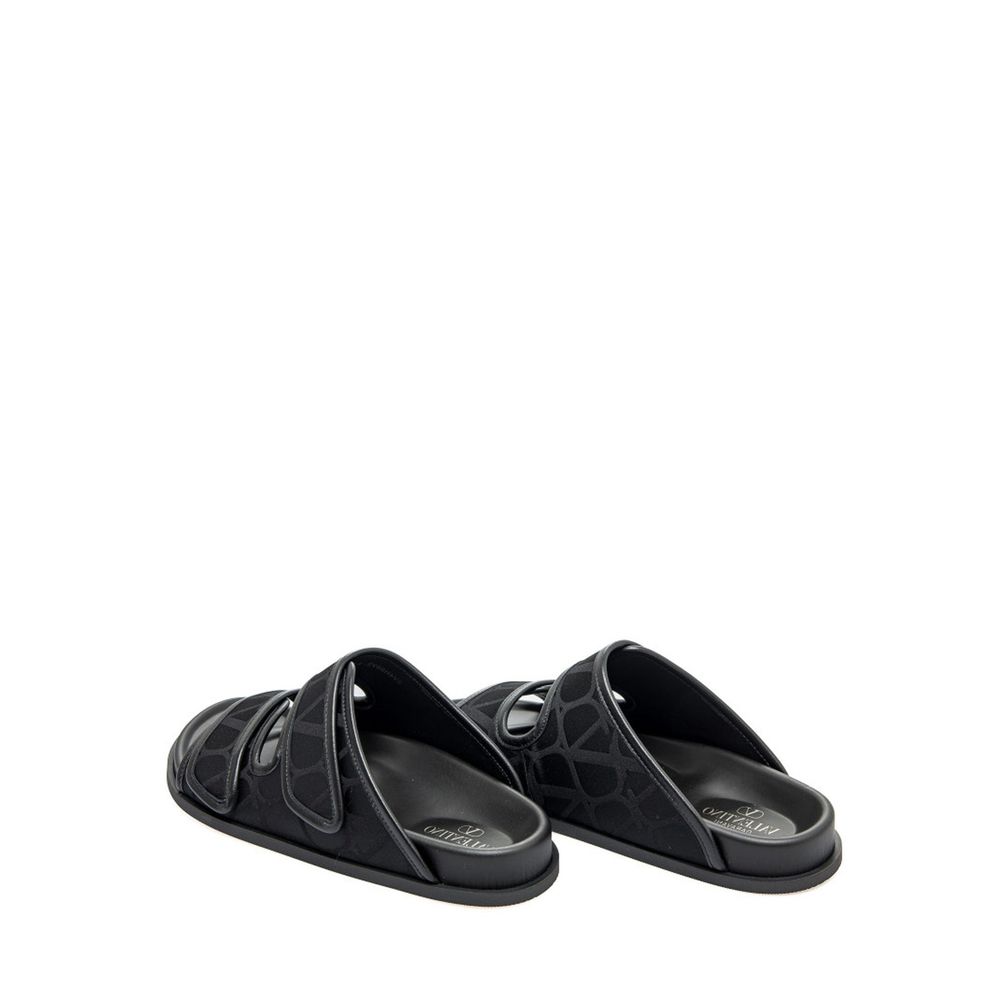 Valentino Garavani – Flache Sandalen „Toile Iconographe“