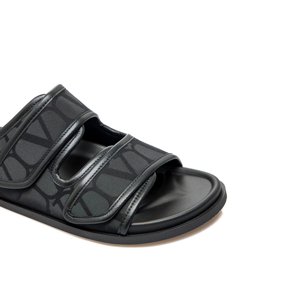 Valentino Garavani – Flache Sandalen „Toile Iconographe“