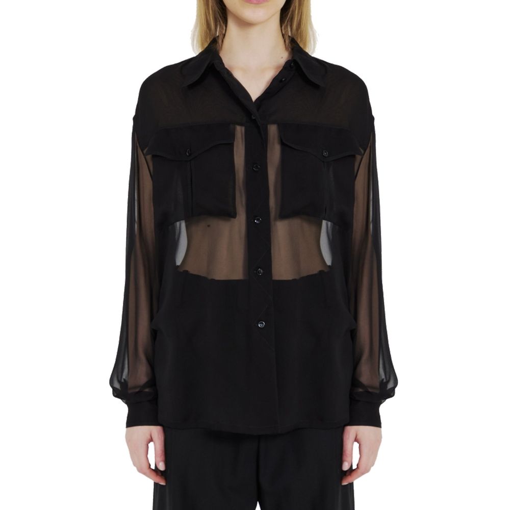 Saint Laurent Seidenkrepp-Musselinhemd