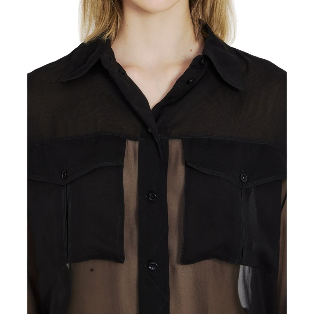 Saint Laurent Seidenkrepp-Musselinhemd