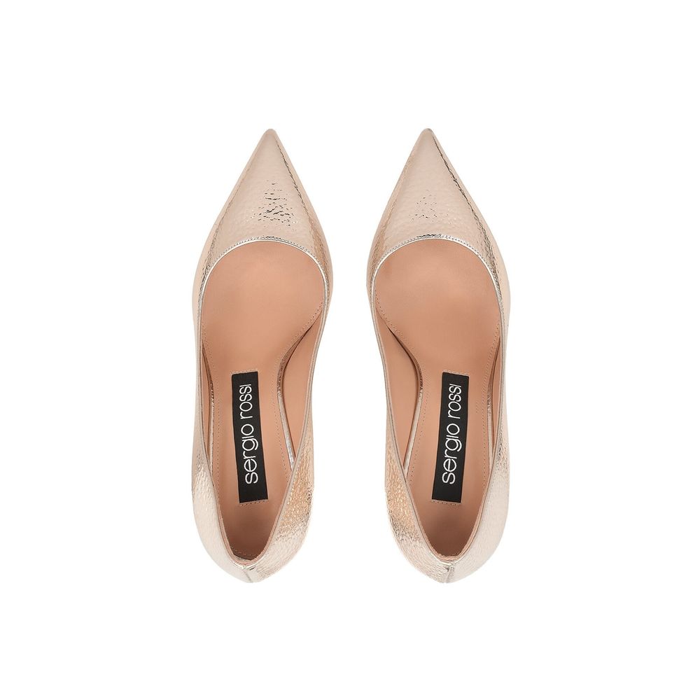 Sergio Rossi – Pumps aus verspiegeltem Leder „Godiva 090“