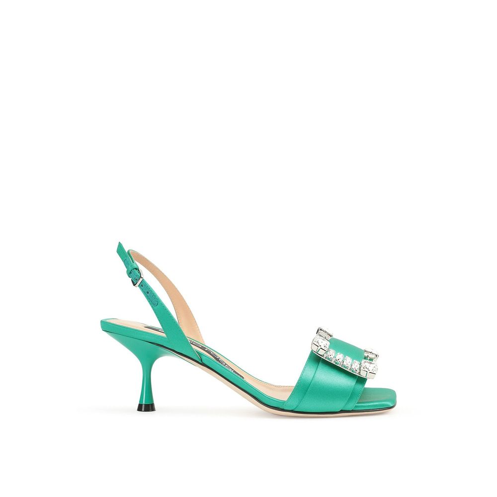 Sergio Rossi SR Twenty 060 Satin-Sandalen