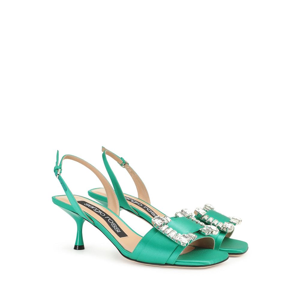 Sergio Rossi SR Twenty 060 Satin-Sandalen