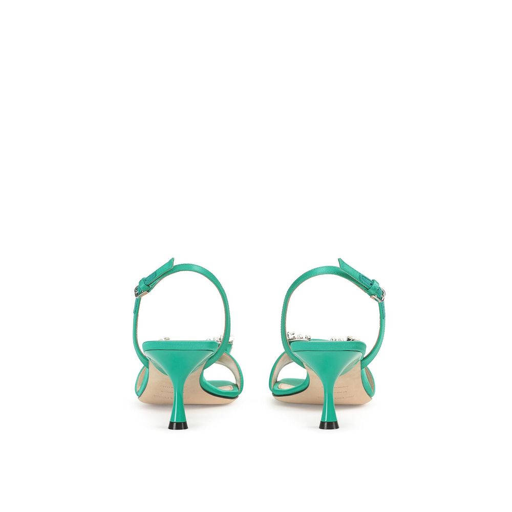 Sergio Rossi SR Twenty 060 Satin-Sandalen