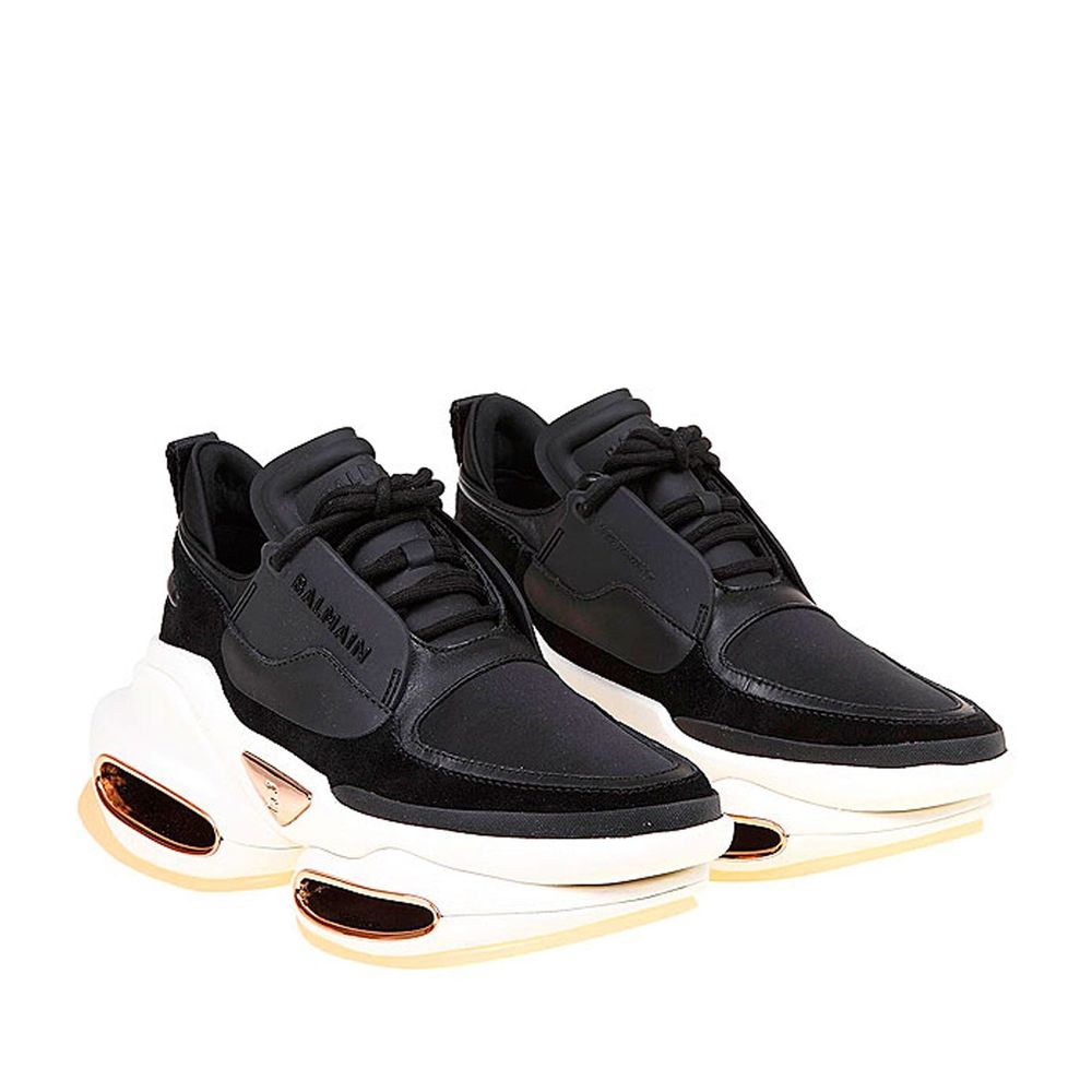 Balmain Sneakers aus Leder und Stoff