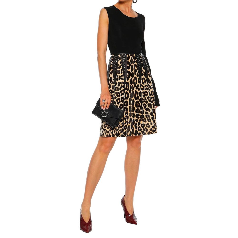 Bottega Veneta – Rock aus Kalbshaar mit Leopardenmuster