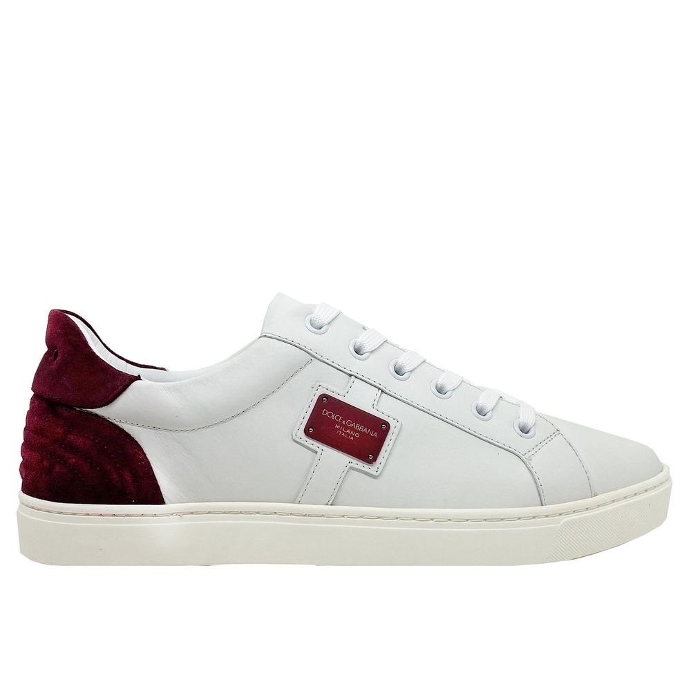 Dolce &amp; Gabbana – Ledersneaker mit Logo