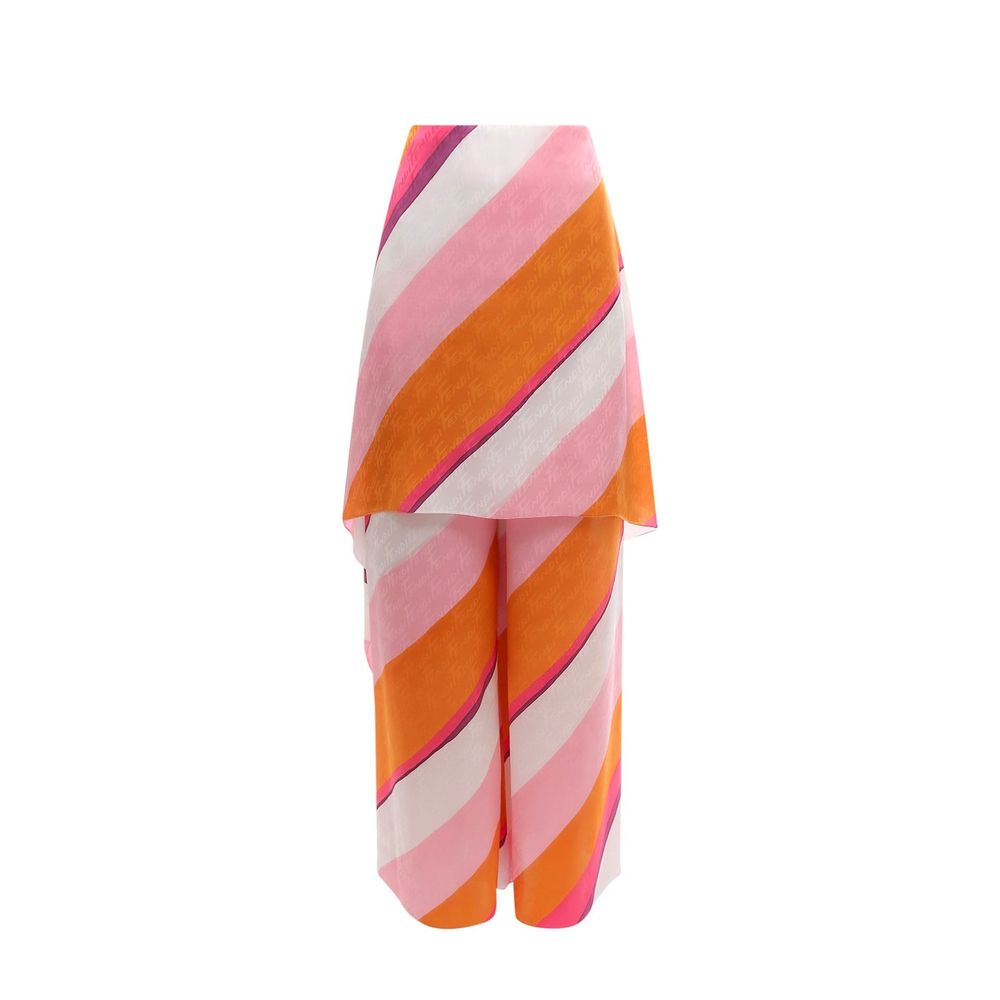 Fendi Ff Drapierte Hose im Farbblockdesign