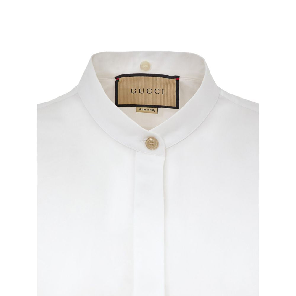 Weißes Baumwollhemd von Gucci