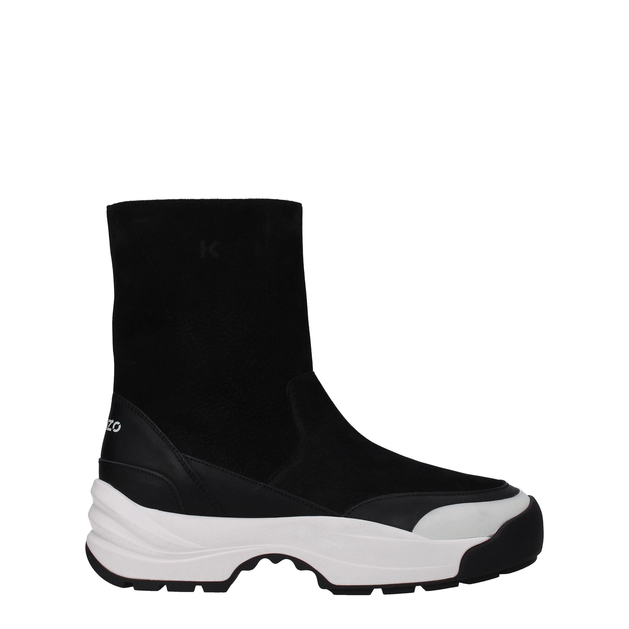 Kenzo Schwarze Lederstiefelette