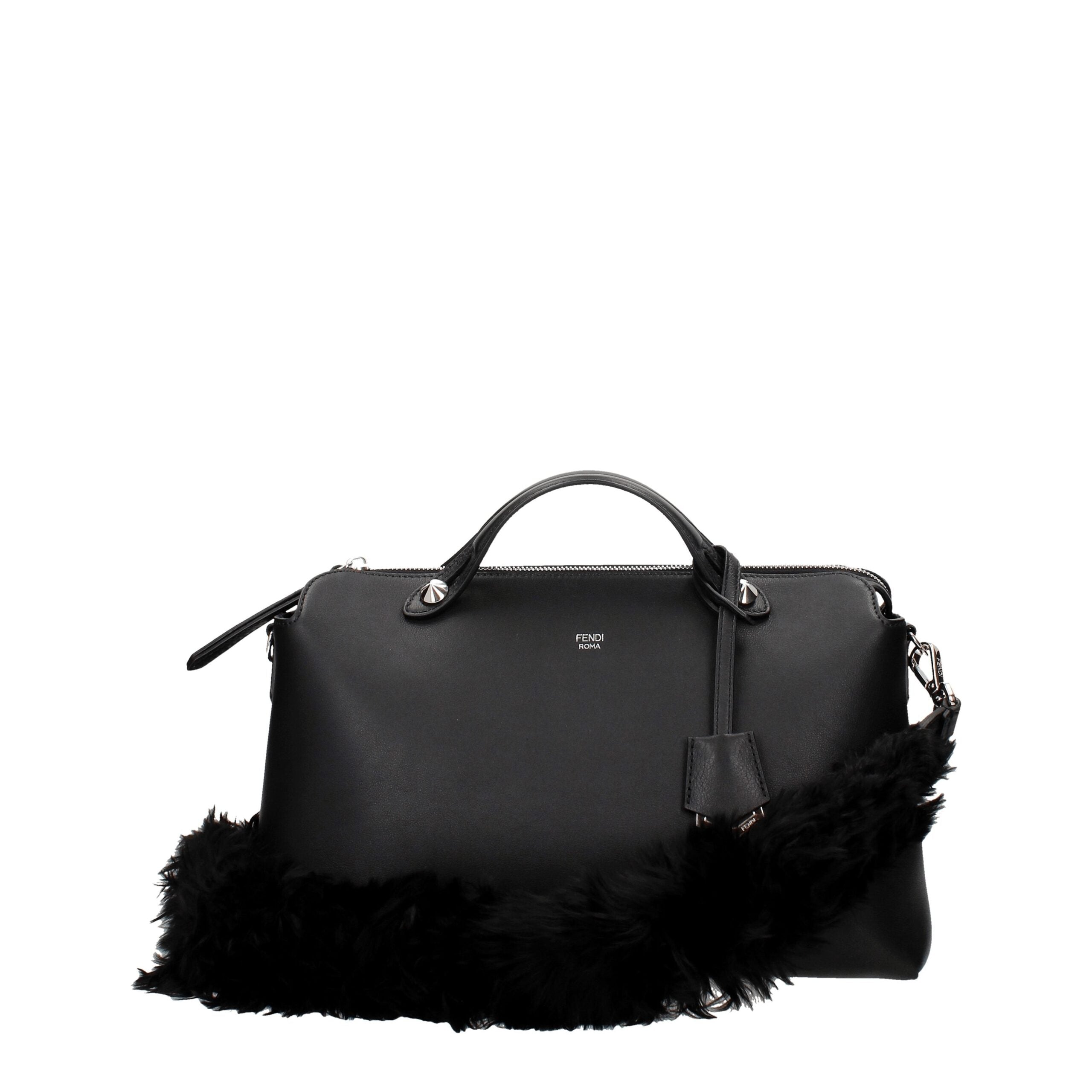 Fendi – Schwarze Leder-Umhängetasche