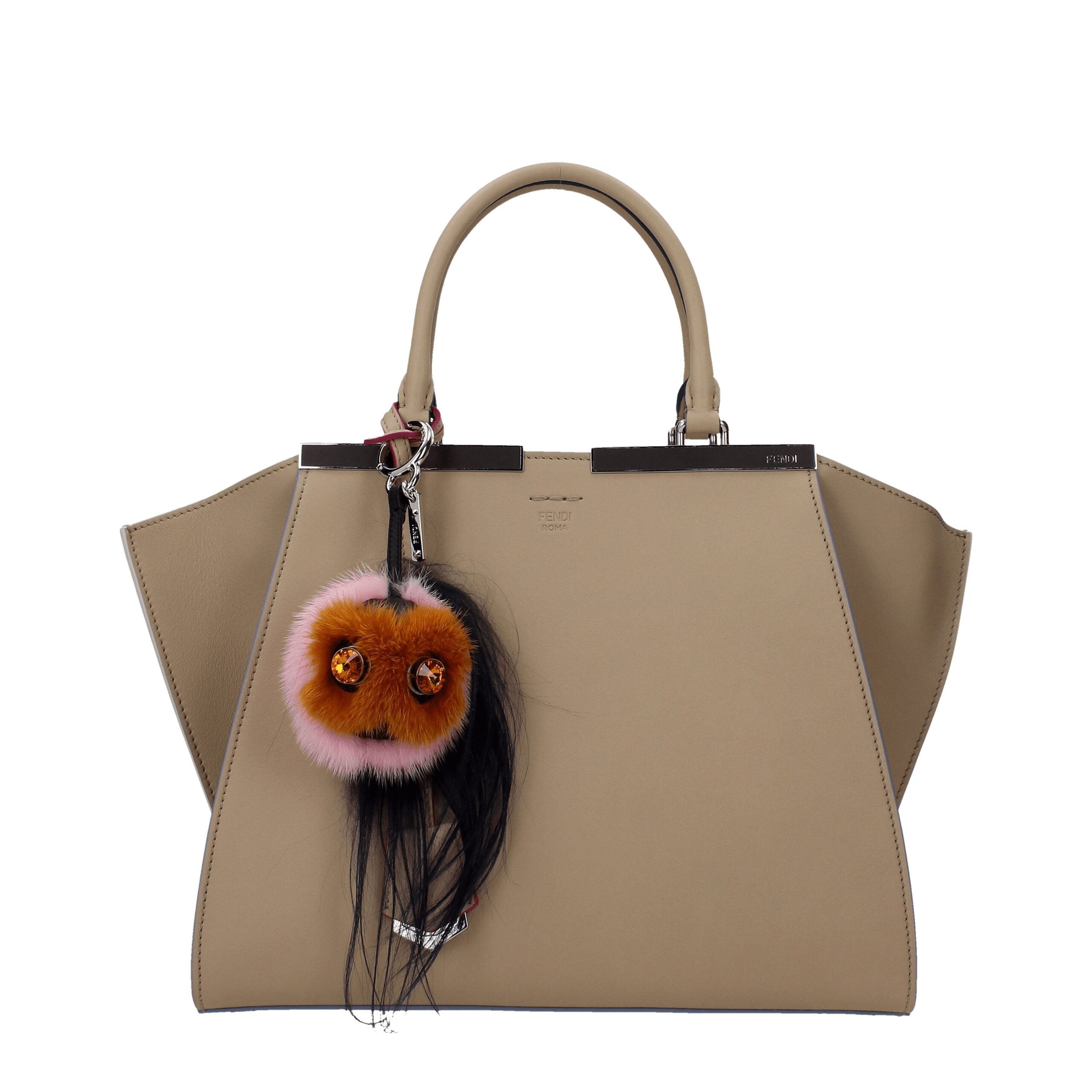 Fendi Brauner Pelz-Schlüsselanhänger