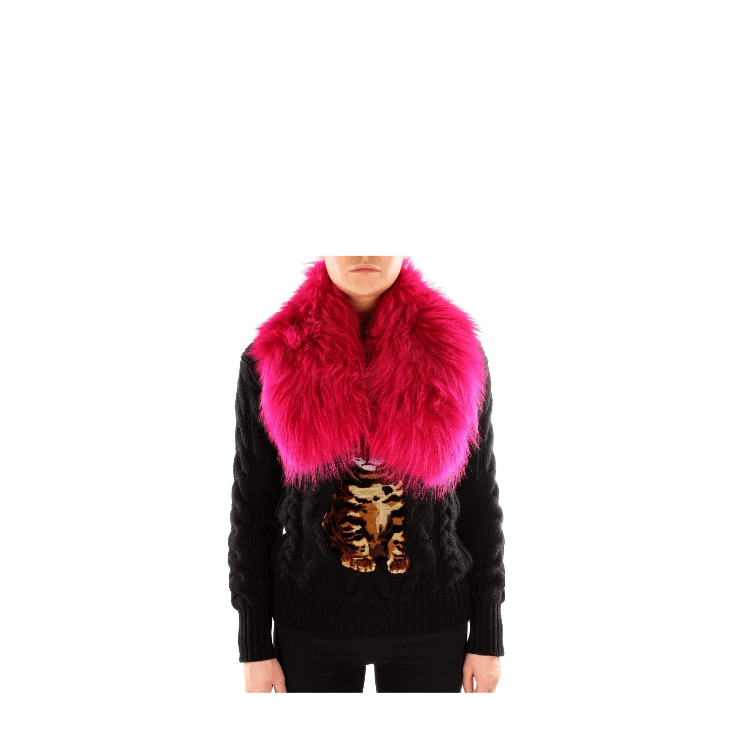 Herr Frau Hemd Rosa Pelz Foulard