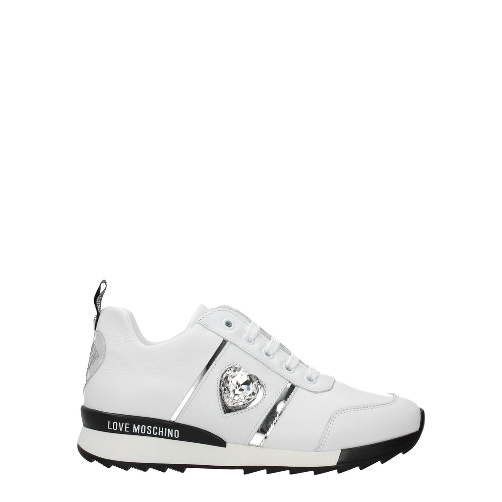 Weiße Ledersneaker von Love Moschino