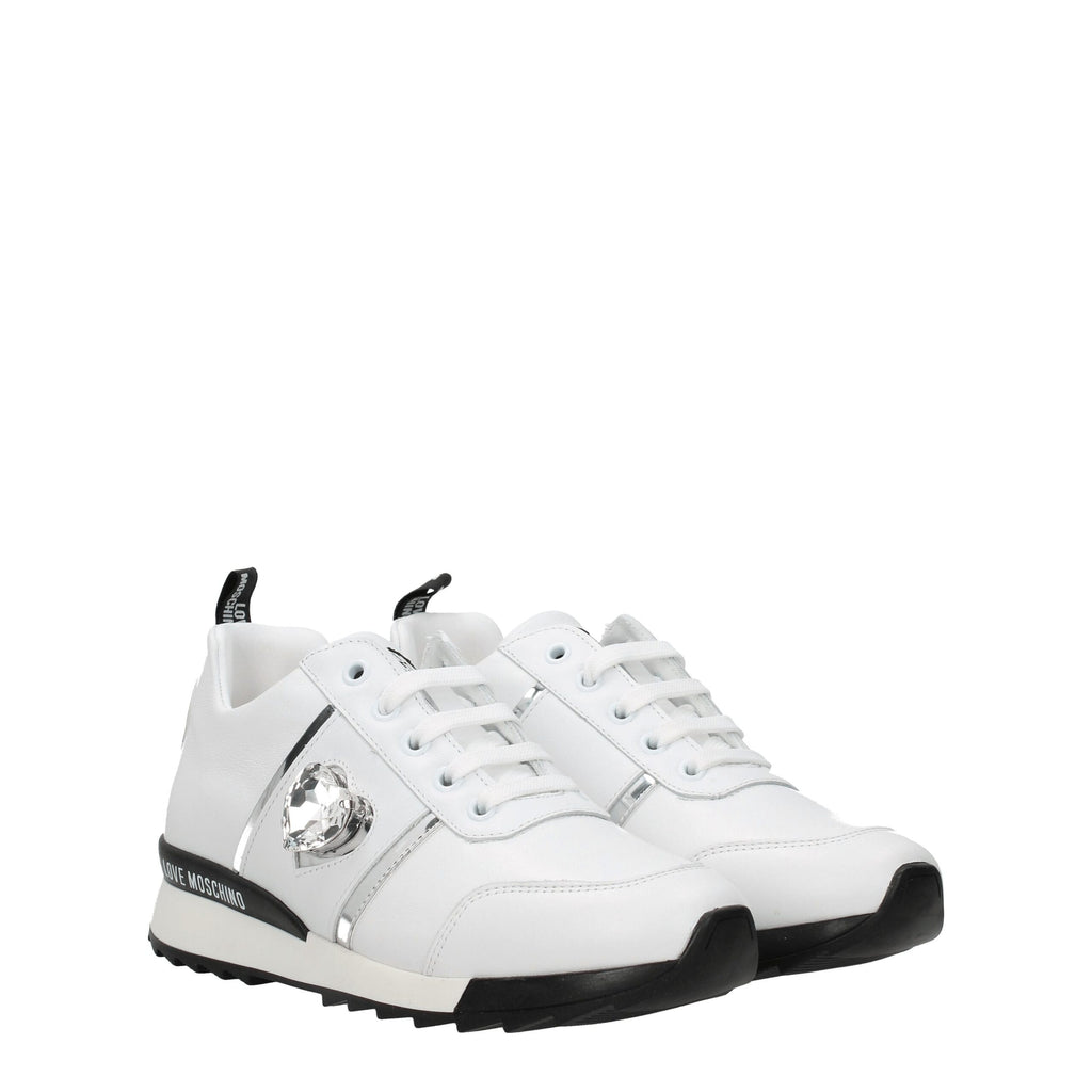 Weiße Ledersneaker von Love Moschino