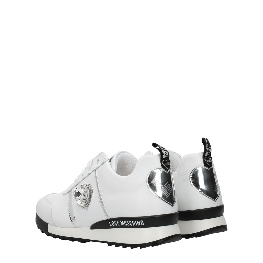 Weiße Ledersneaker von Love Moschino