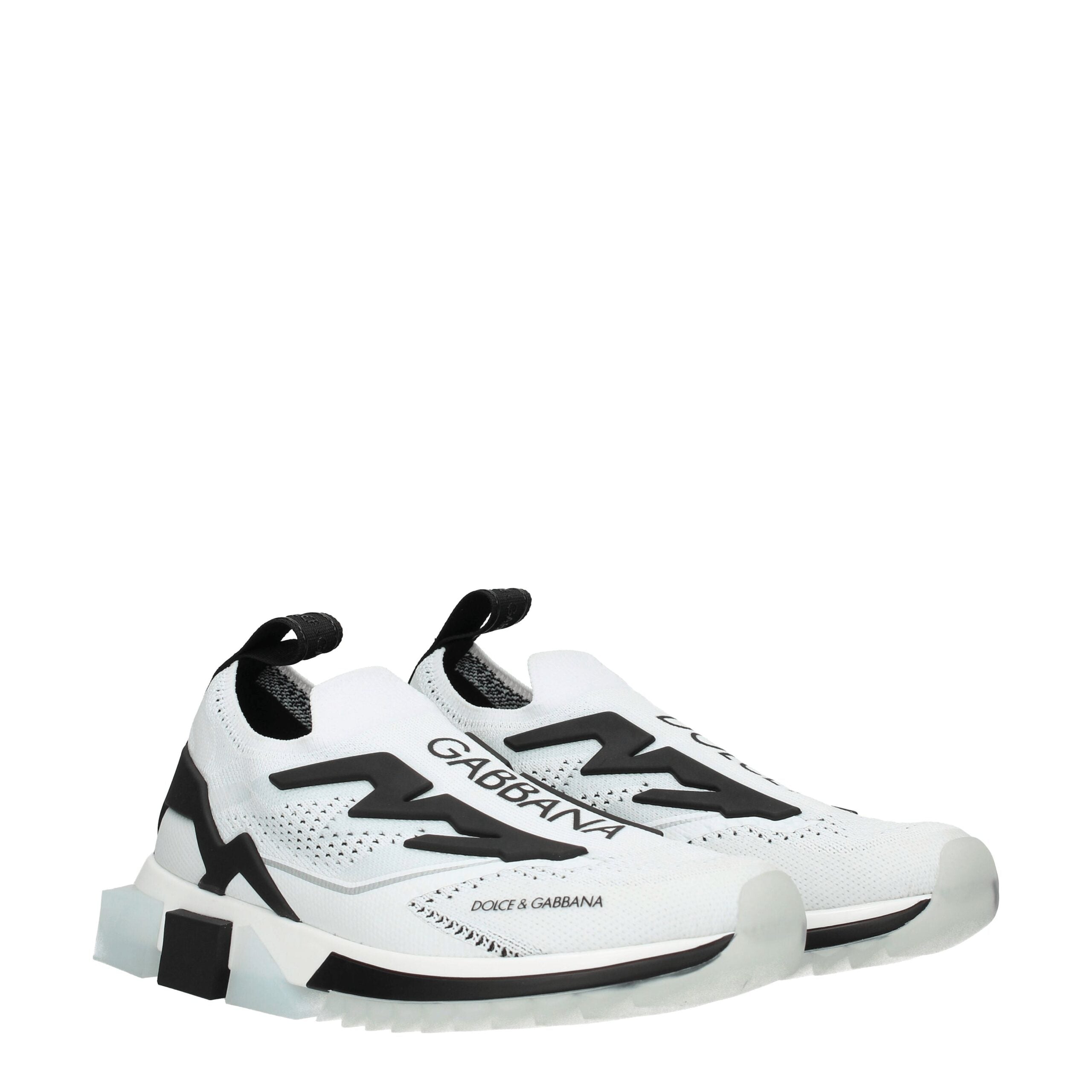 Dolce &amp; Gabbana – Weiße Stoff-Sneaker