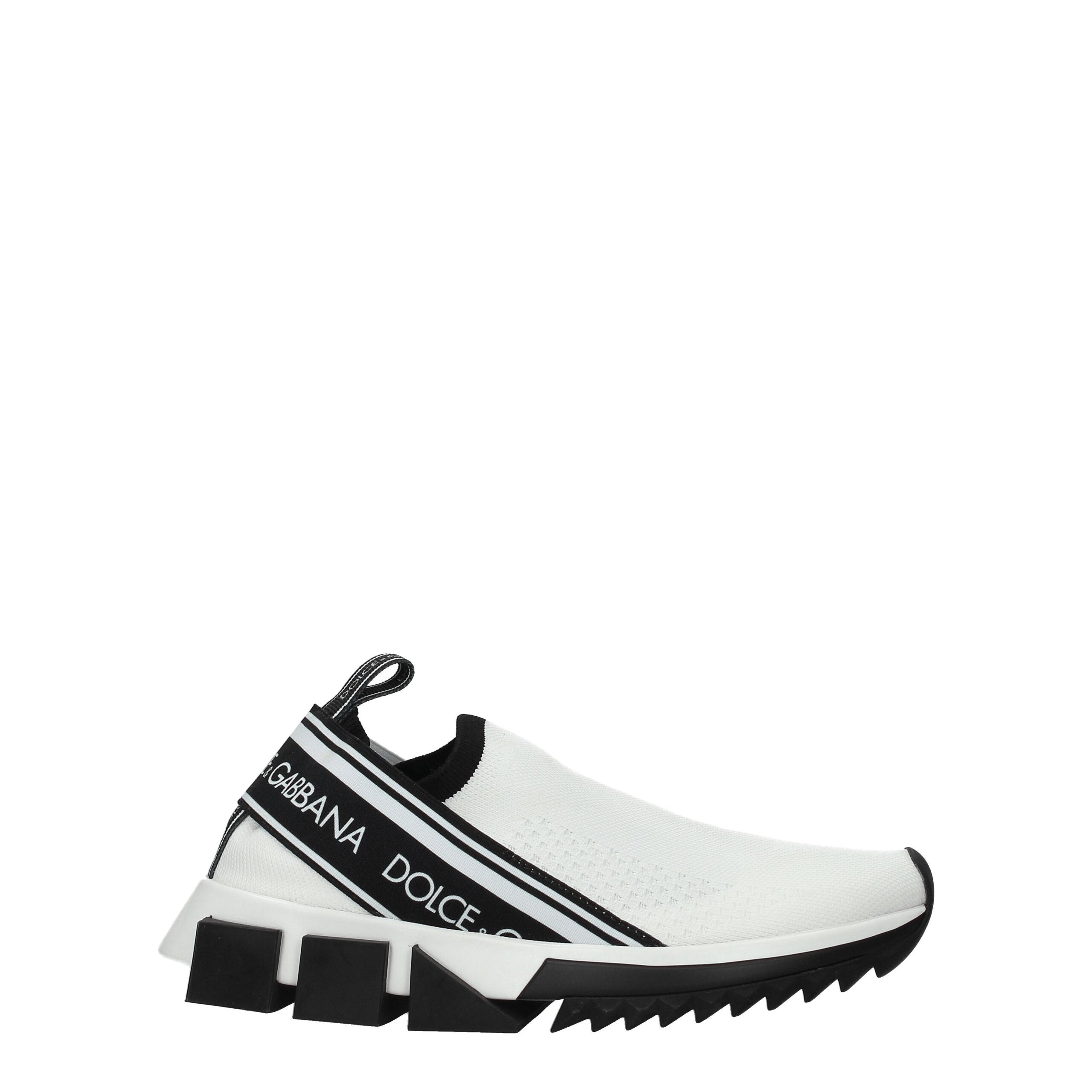 Dolce &amp; Gabbana – Weiße Stoff-Sneaker