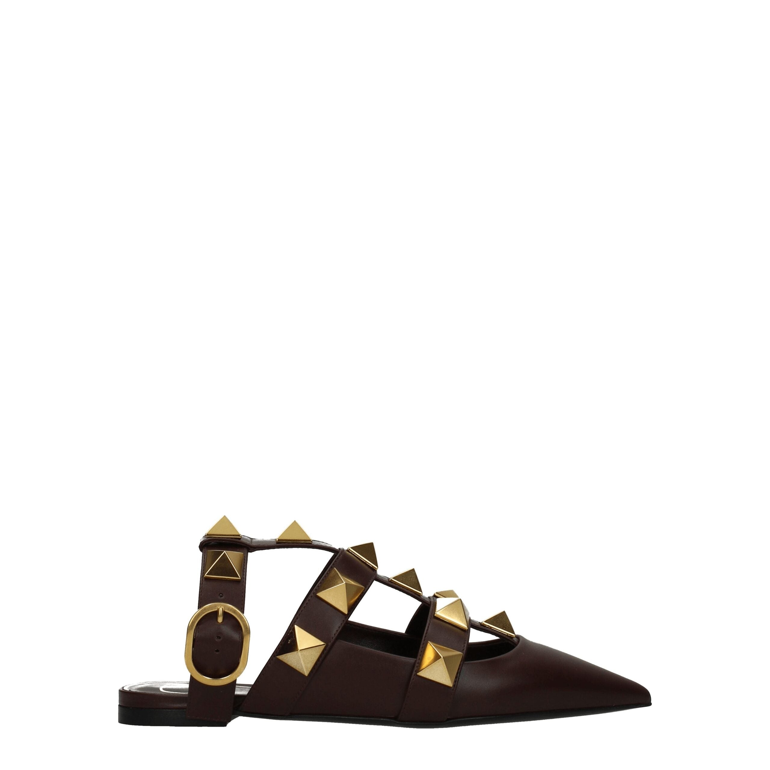 Valentino Garavani Braune Ledersandale