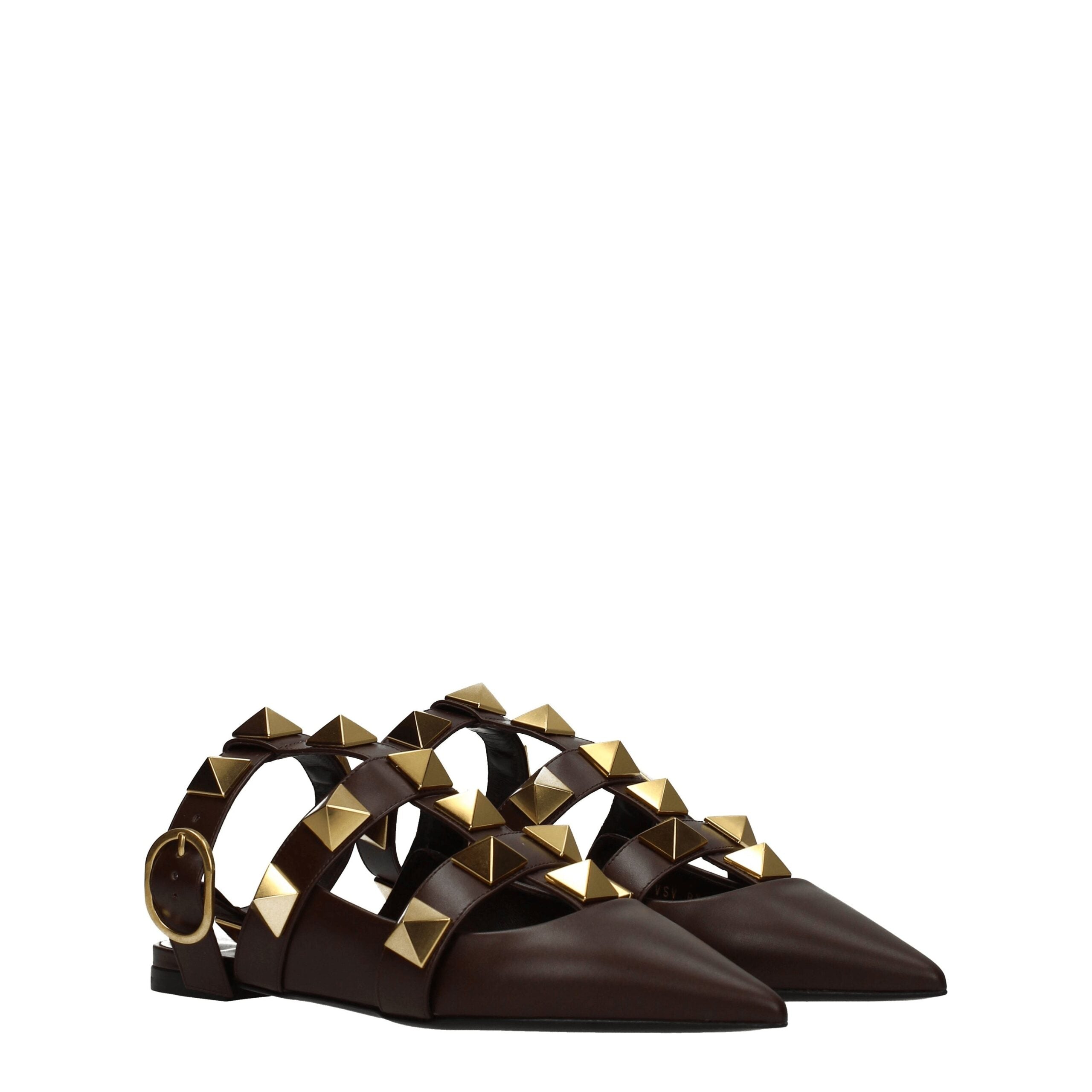 Valentino Garavani Braune Ledersandale