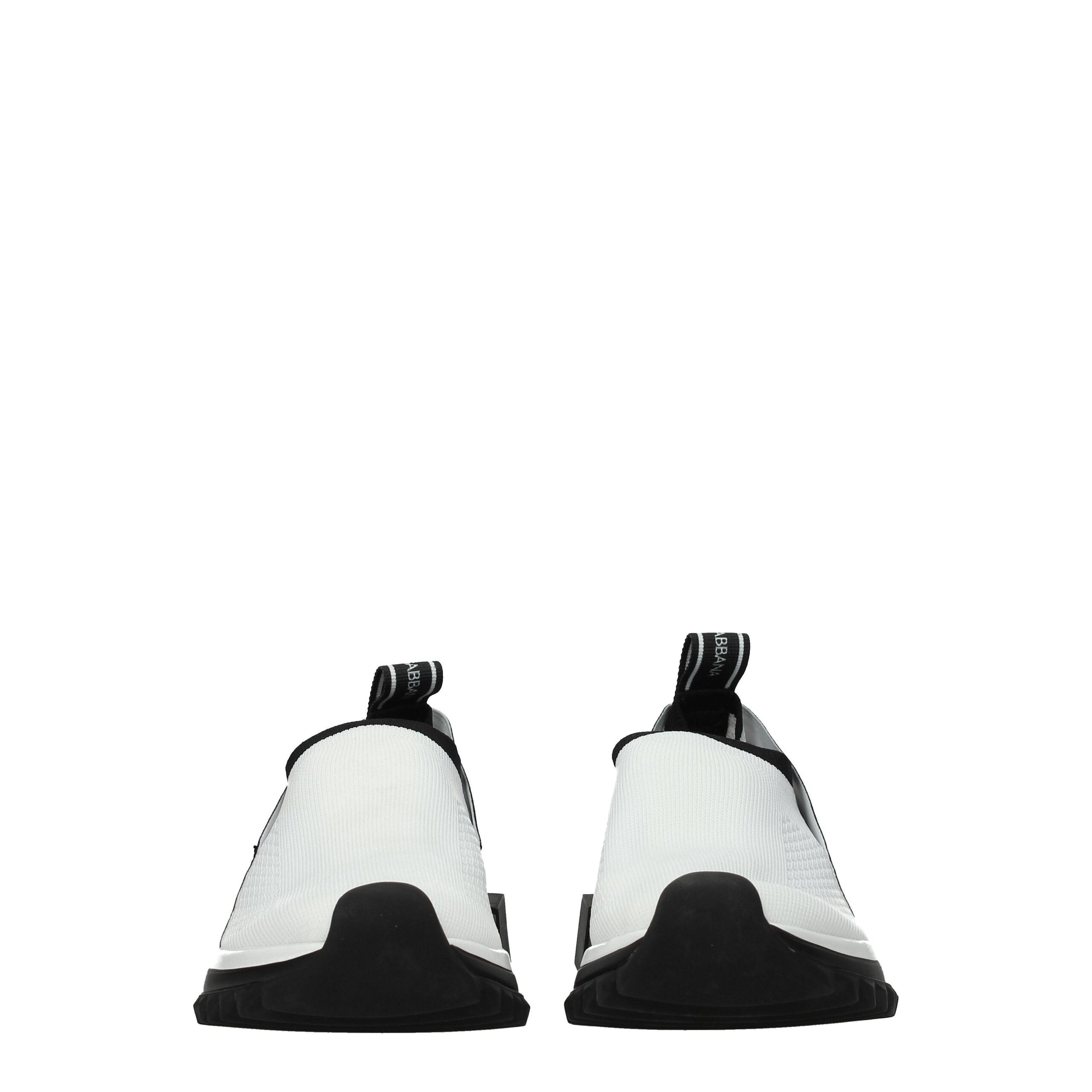 Dolce &amp; Gabbana – Weiße Stoff-Sneaker