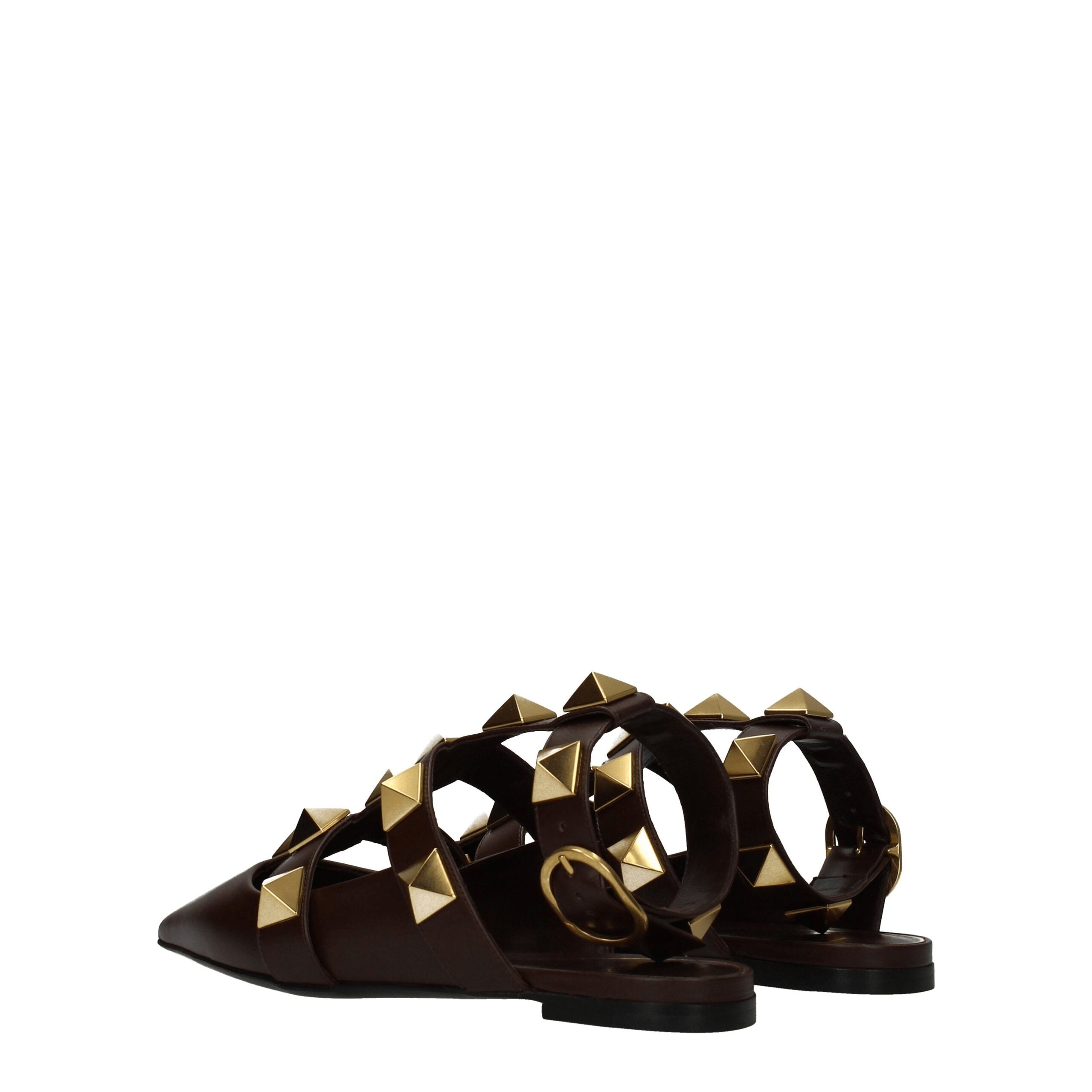 Valentino Garavani Braune Ledersandale
