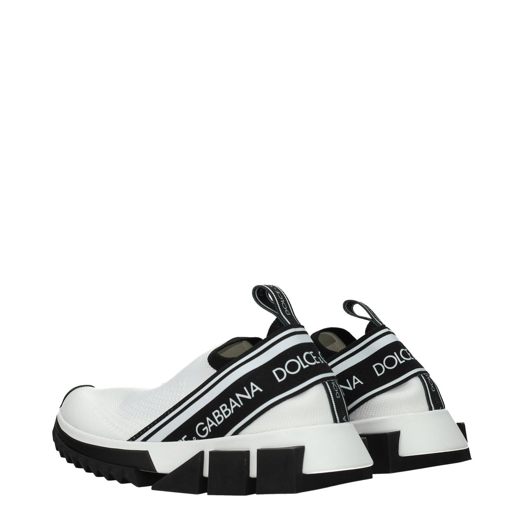 Dolce &amp; Gabbana – Weiße Stoff-Sneaker