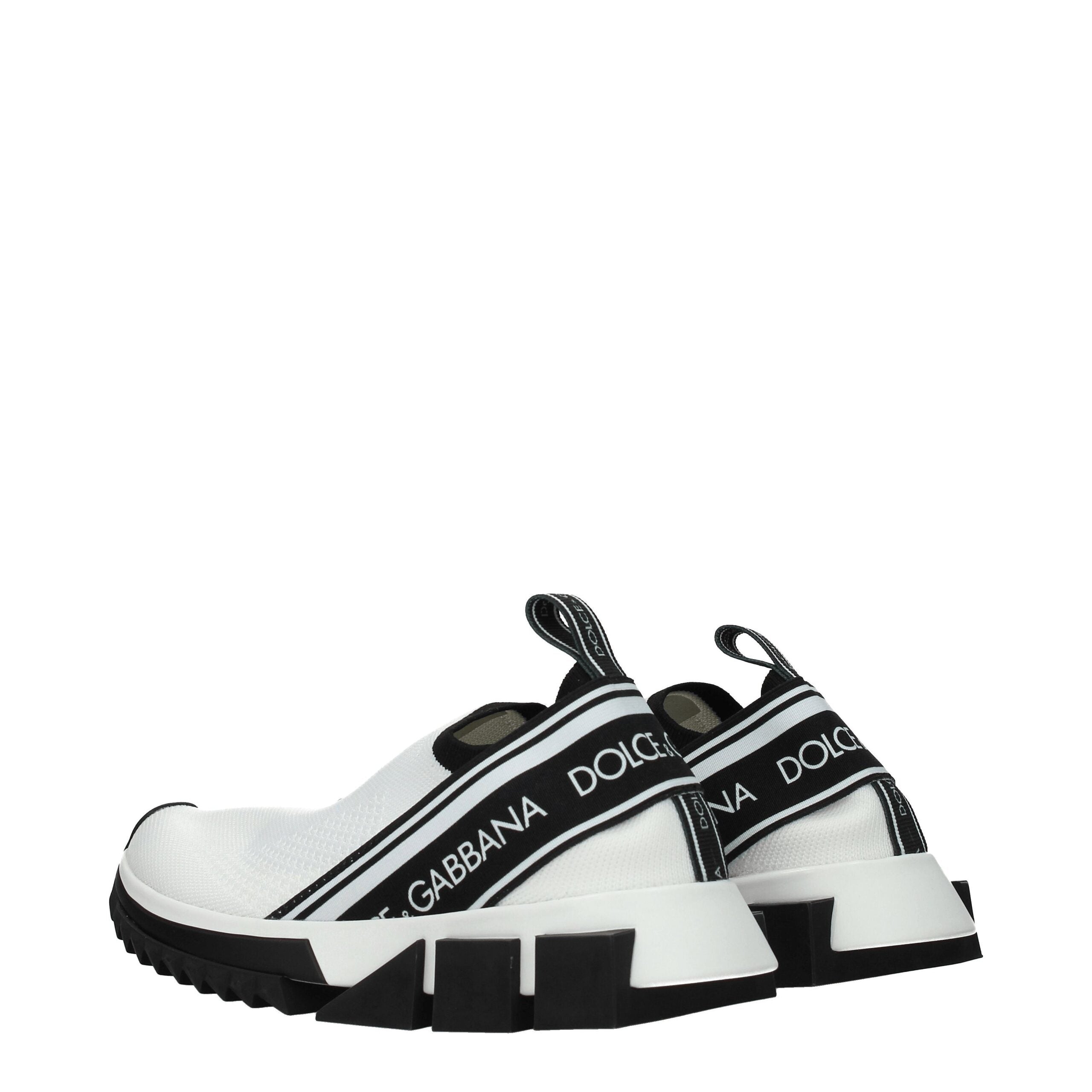 Dolce &amp; Gabbana – Weiße Stoff-Sneaker