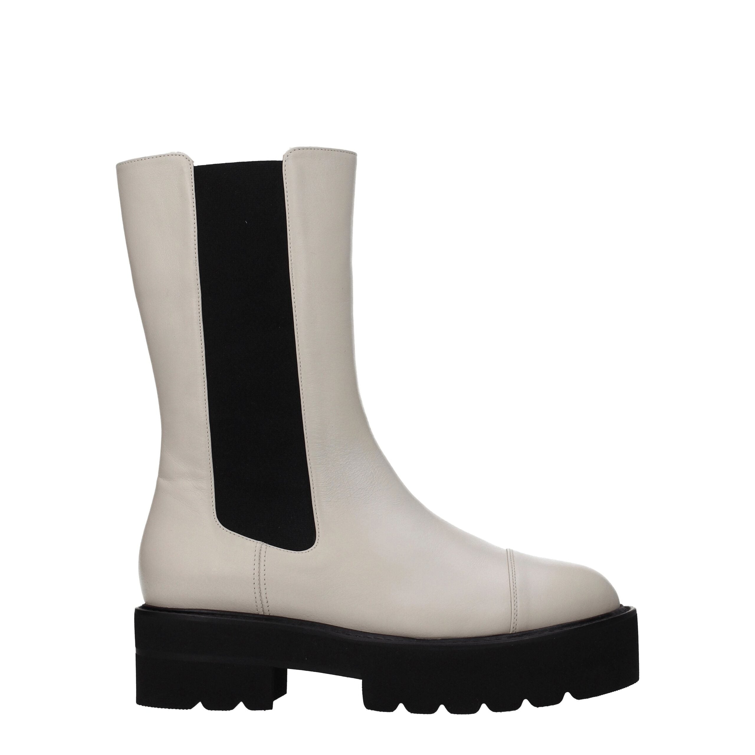 Stuart Weitzman Beige Lederstiefelette