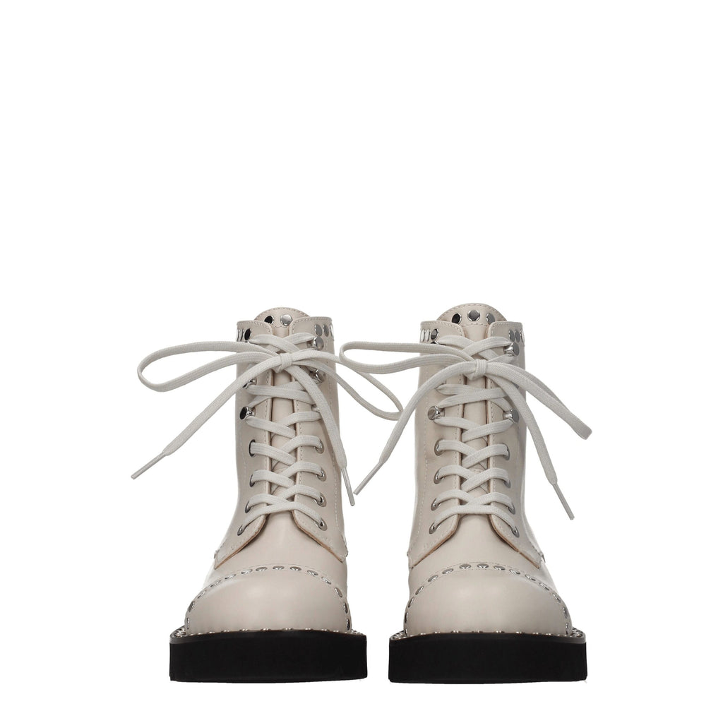 Stuart Weitzman Beige Lederstiefelette