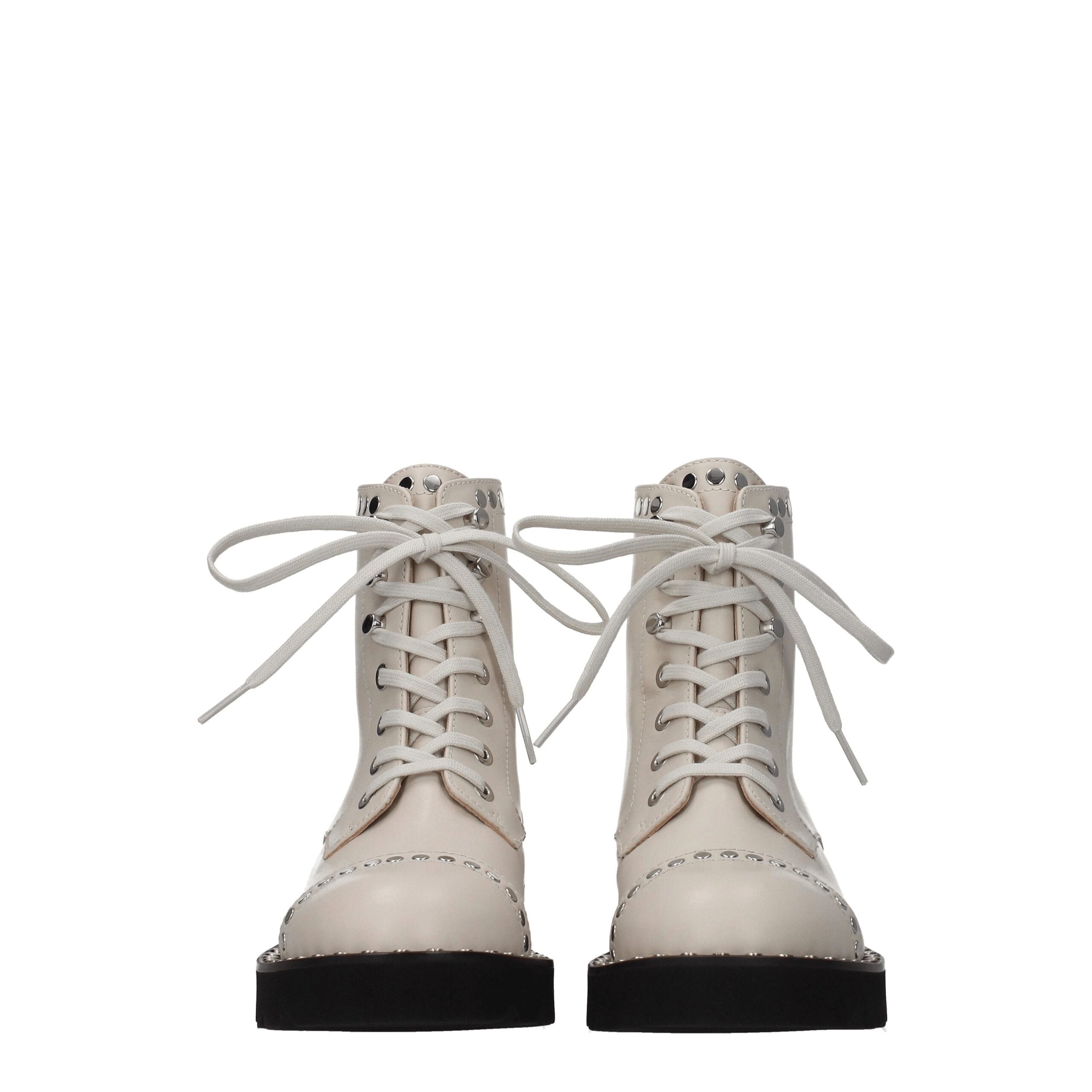 Stuart Weitzman Beige Lederstiefelette
