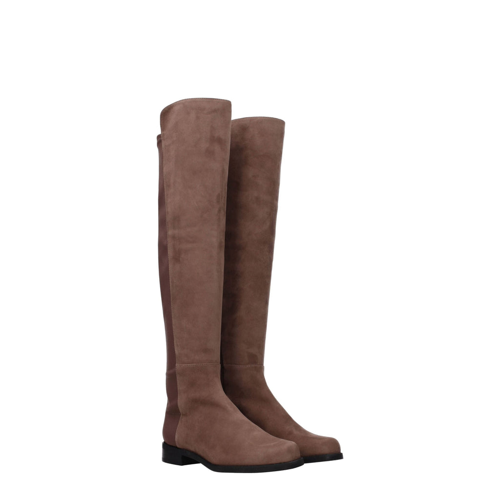 Stuart Weitzman – Brauner Lederstiefel