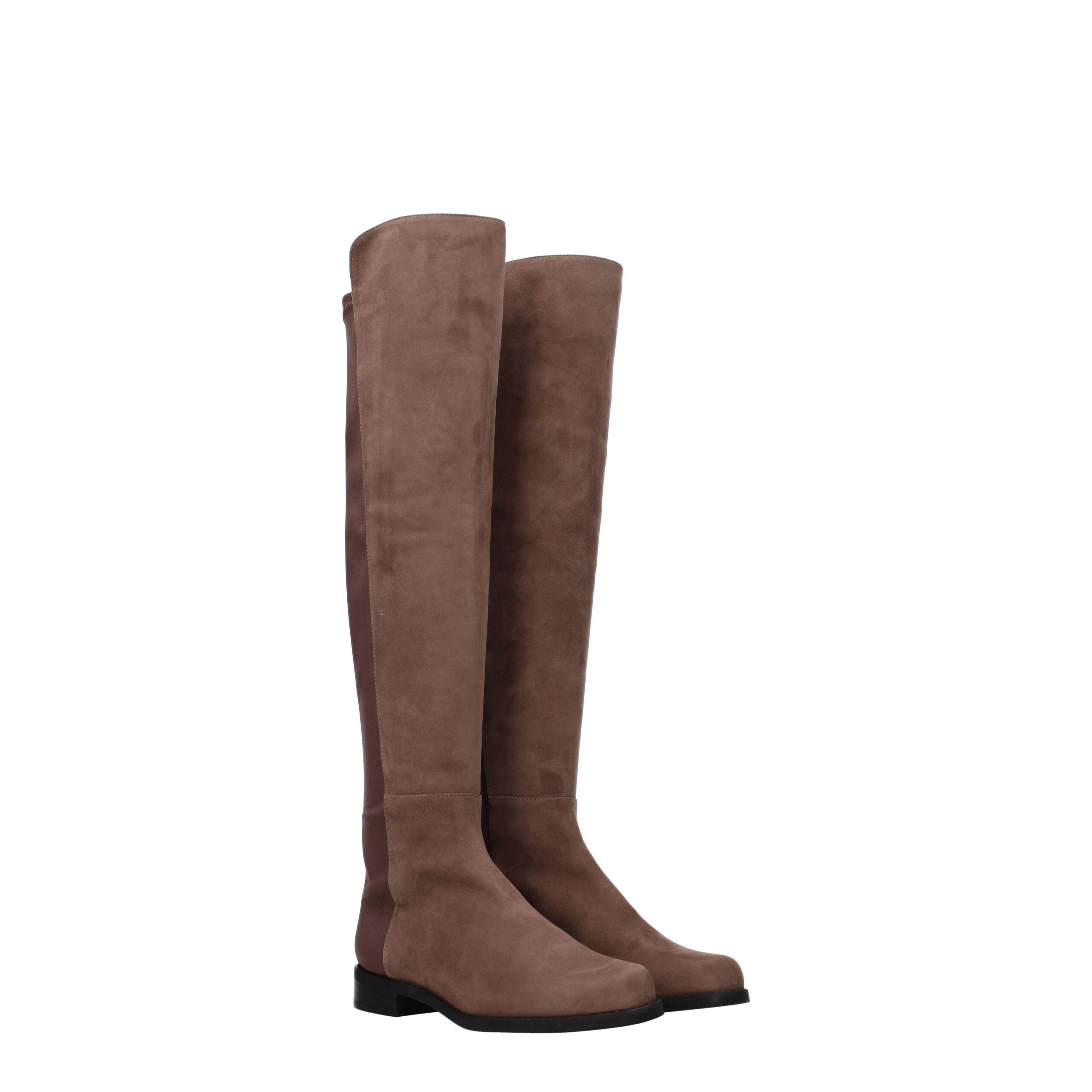 Stuart Weitzman – Brauner Lederstiefel